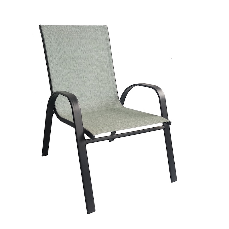 Metal Stacking Garden Chair with Back